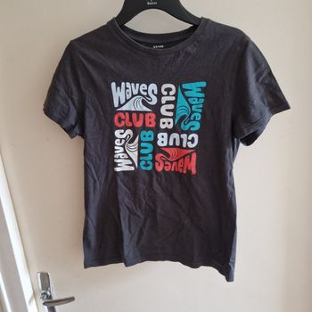 12 ans tee-shirt noir club waves