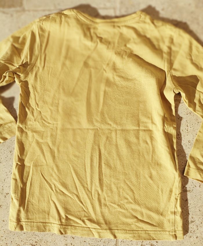 Tee shirt manches longues moutarde tao 6ans - photo numéro 2