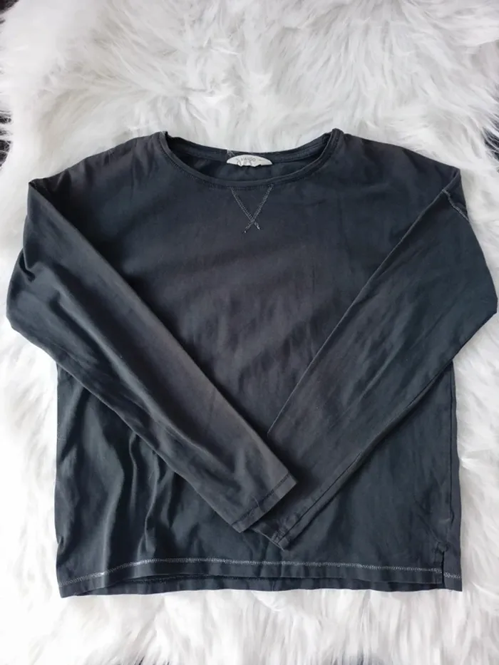 T shirt anthracite 11/12 ans mango kidsH*7