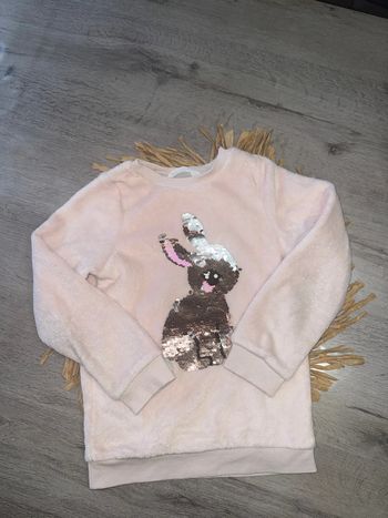 Pull tout doux lapin h&m 8 ans