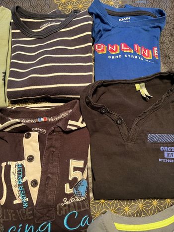 Lot de 12 tee shirts manches longues 