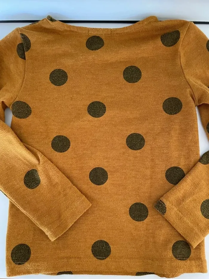 Pull à pois moutarde gemo 6 ans - photo numéro 2