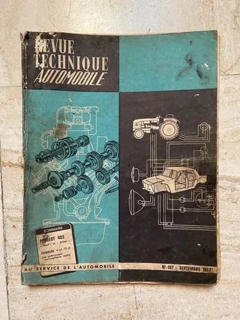 Revue technique peugeot 403 septembre 1962