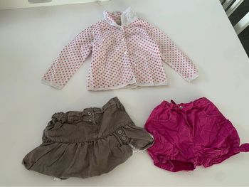 Lot 3 pièces fille été  18 mois