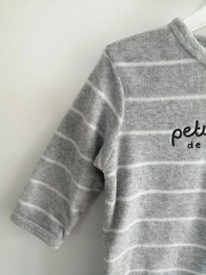 Pyjama kiabi gris et blanc couleur mixte - photo numéro 3