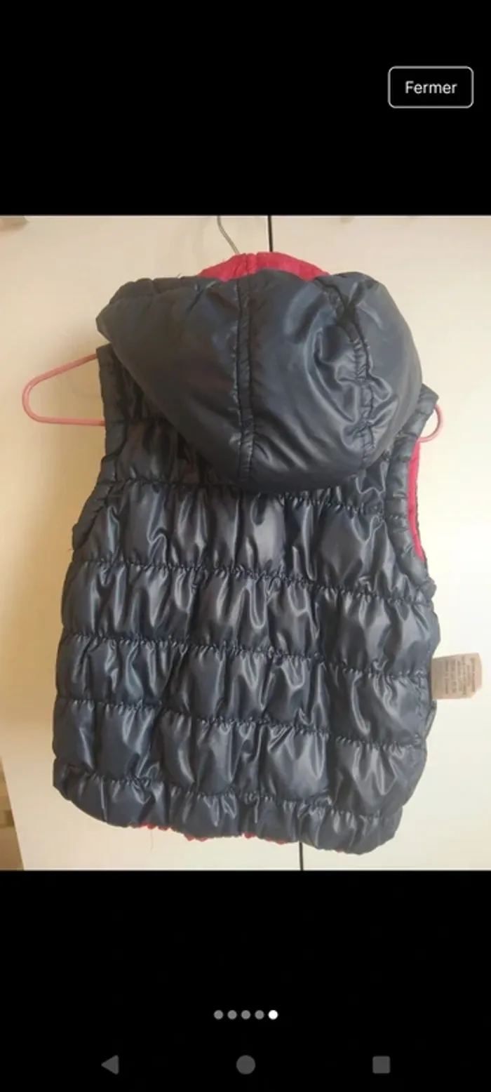 Veste fille sans manches réversible - photo numéro 5