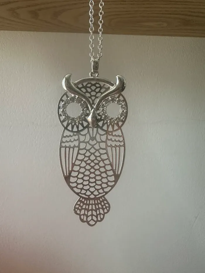 Collier sautoir hiboux - photo numéro 2
