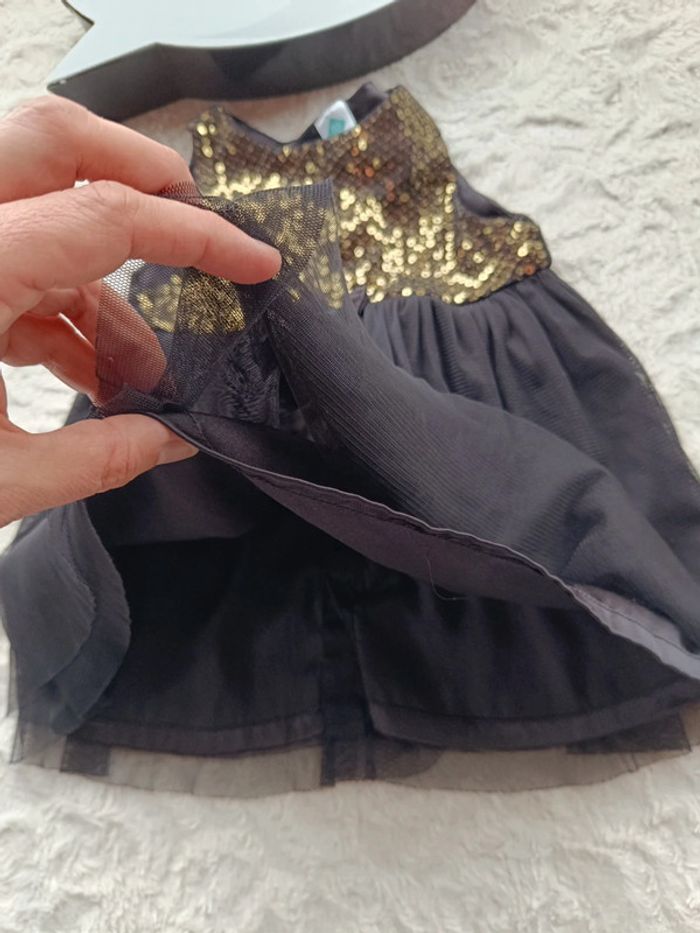 Robe de fête anniversaire mariage Noël sequins Fille 12 mois Tex Baby - photo numéro 6