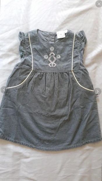 Robe manches courtes en velours