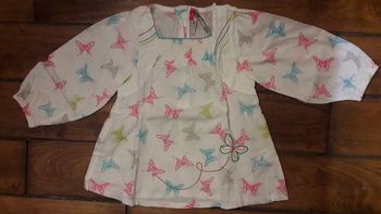 Chemise fille manches longues 18 mois