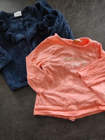 Lot gilet t-shirt manches longues