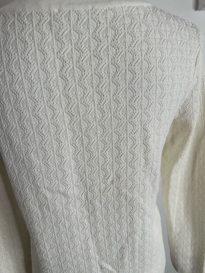 Cardigan en maille blanc crème Claudie Pierlot T2 38 M - photo numéro 6