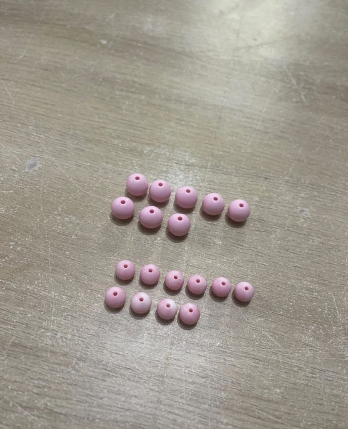 Perle silicone rose clair