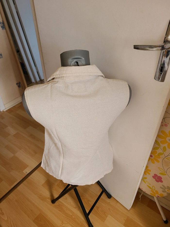 Chemise sans manches lin beige 38 - photo numéro 4