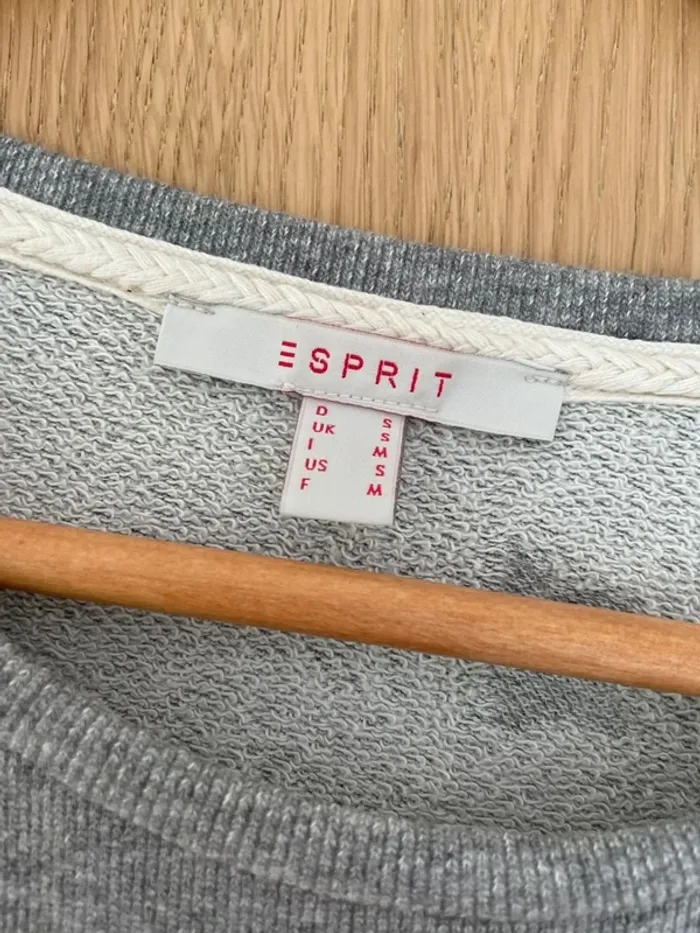 Sweat-shirt esprit gris S étoiles - photo numéro 4