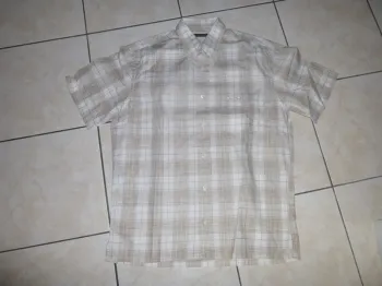 chemise manche courte Mise au Green  blanche à carreaux M