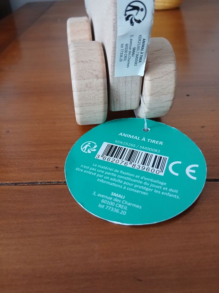 jouets bois massif : Biche-culbuto à empiler + Hippo à faire rouler - photo numéro 10