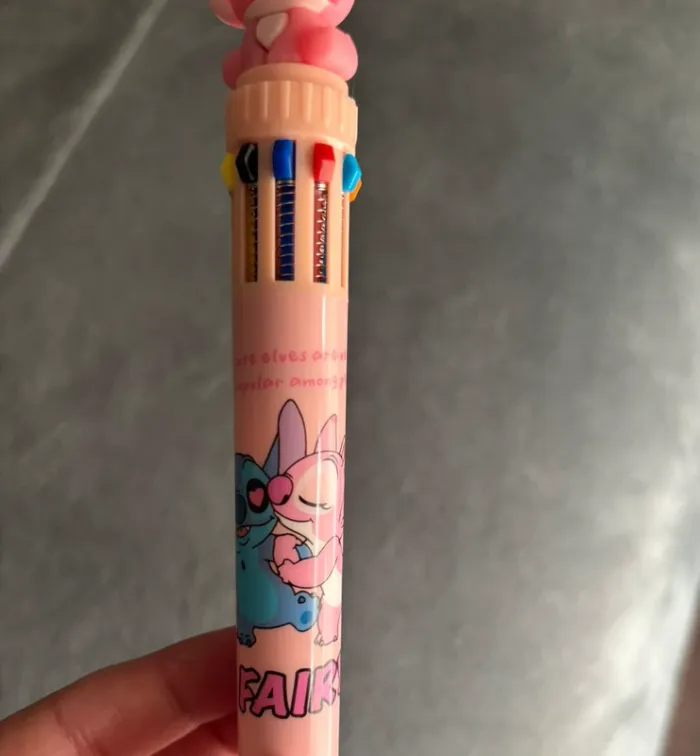 Crayon Stylo 10 couleurs Stitch rose – Neuf 🌸 - photo numéro 4