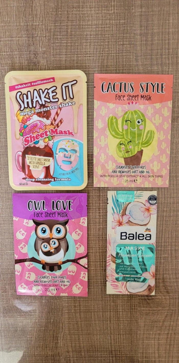 Lot 5 masques visages neufs