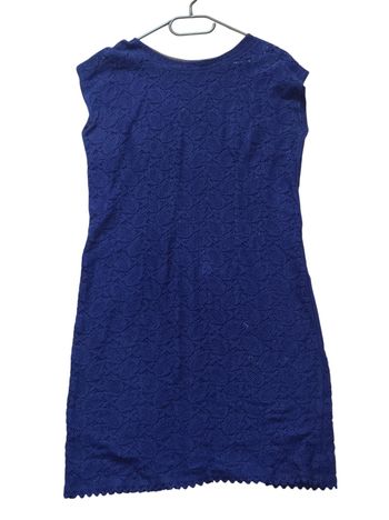 Robe courte dentelle bleu TU