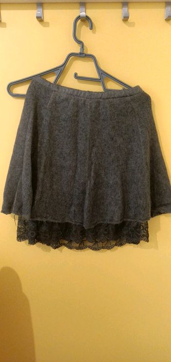 Jupe courte laine dentelle