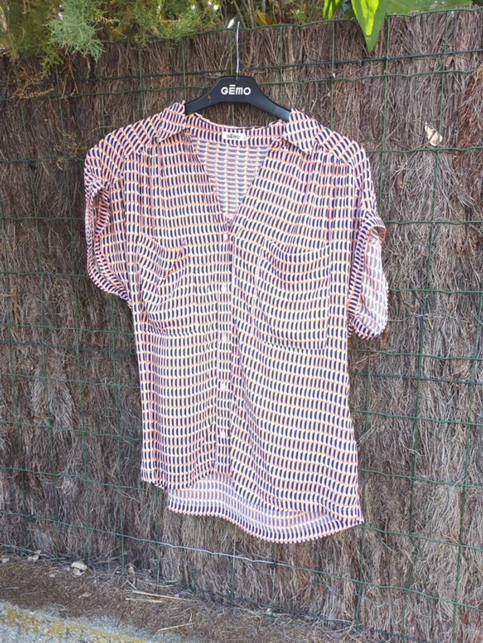 chemise blouse imprimee manches courtes dressing - photo numéro 2