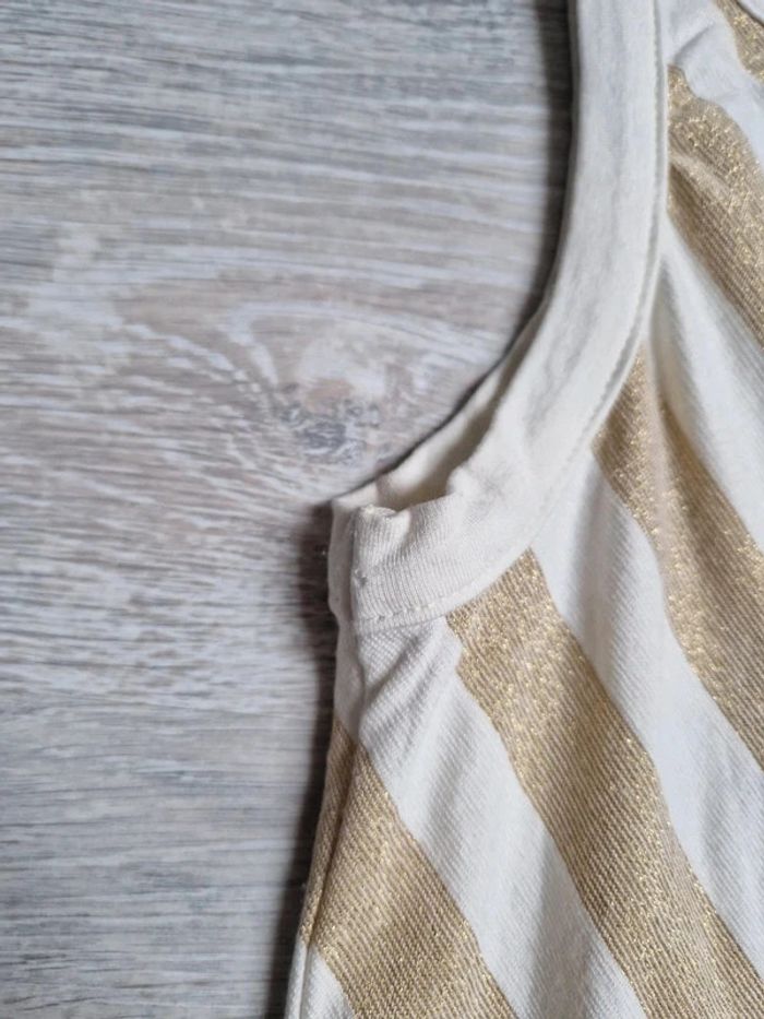 Débardeur crème et doré Pimkie étiquette de taille coupée  convient à un XS - photo numéro 7