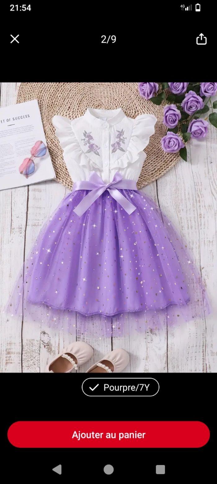 Belle robe jupe en tulle 7 ans neuf