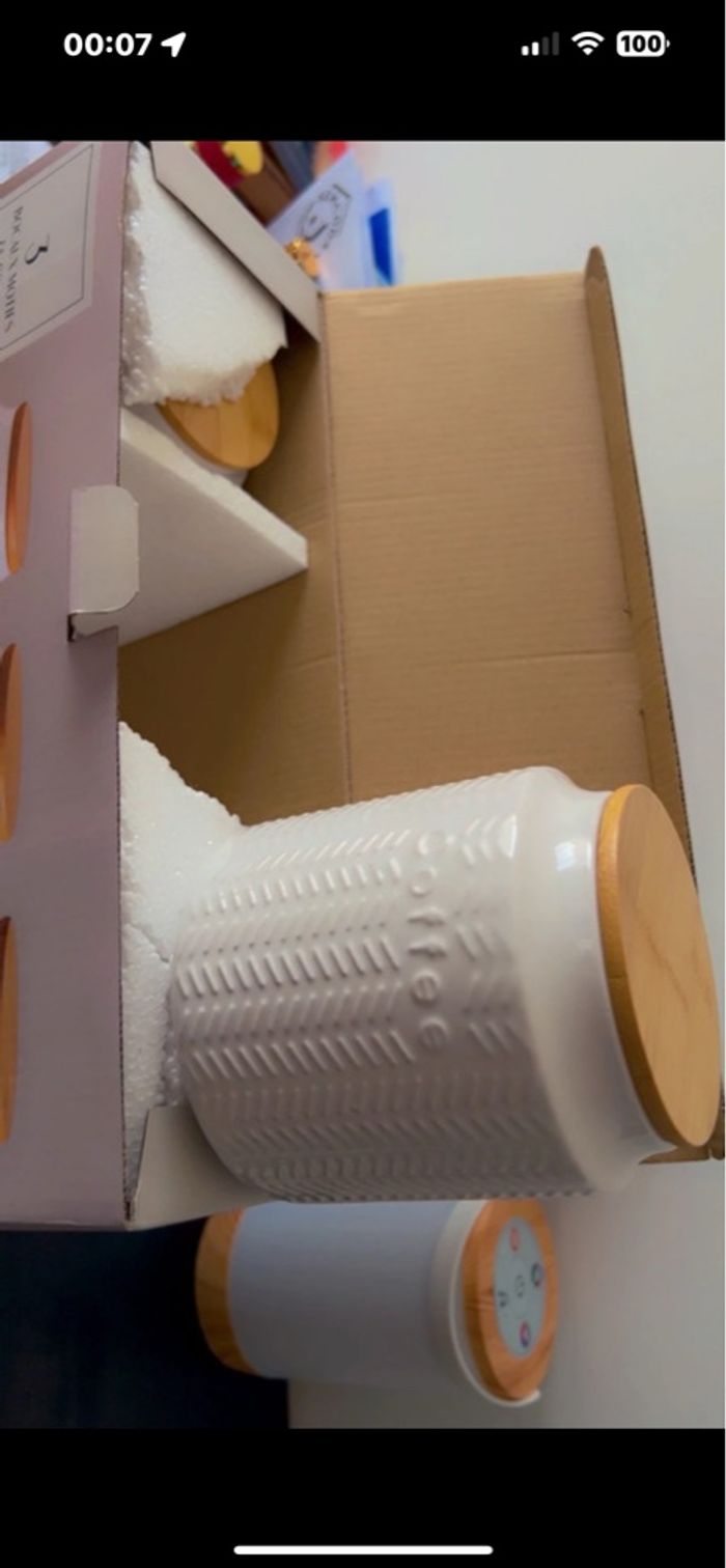 Coffret de 3 bocaux en relief - photo numéro 2