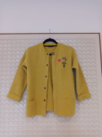 Veste gilet cardigan jaune Catimini 8 ans 