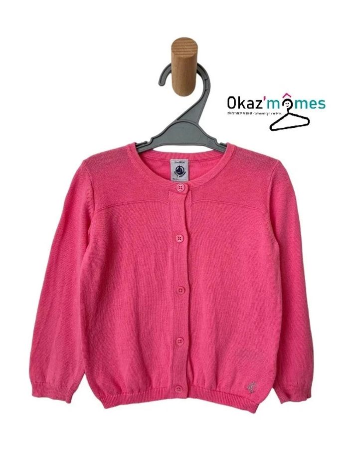 Gilet fin rose - Petit Bateau fille 24 mois (86cm)