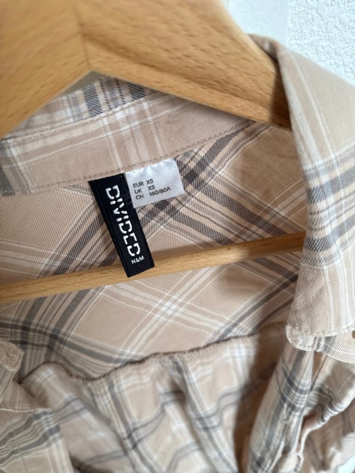 Chemise à carreaux xs hm - photo numéro 2