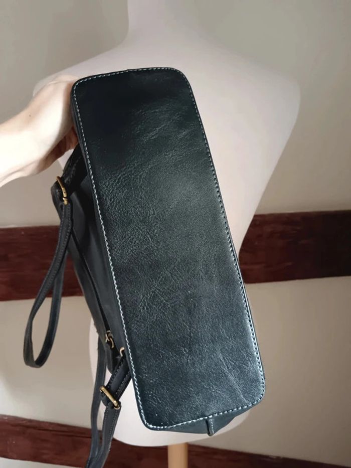 Sac noir porté épaule ou dos Oélanie - photo numéro 5