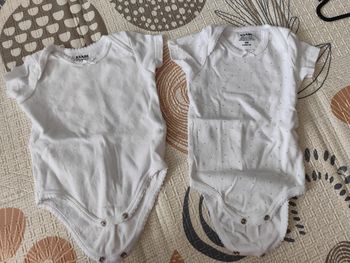 2 bodies 6 mois manches courtes fille NEUFS