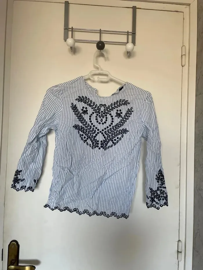 Blouse rayure bleu