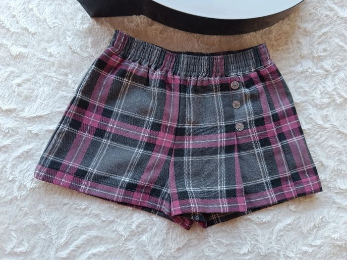 Short Fille 18 mois à carreaux Z grain de blé - photo numéro 2