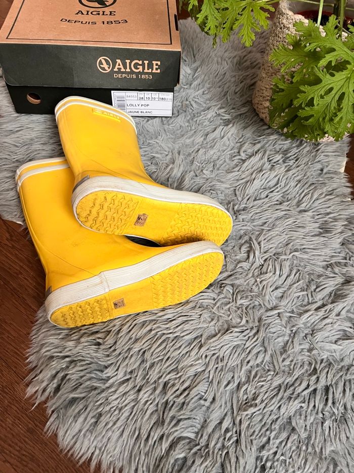 Bottes de pluie marque Aigle, taille 28 - photo numéro 5
