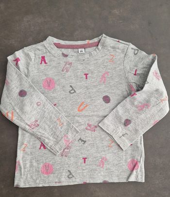 Tshirt à manche longue alphabet