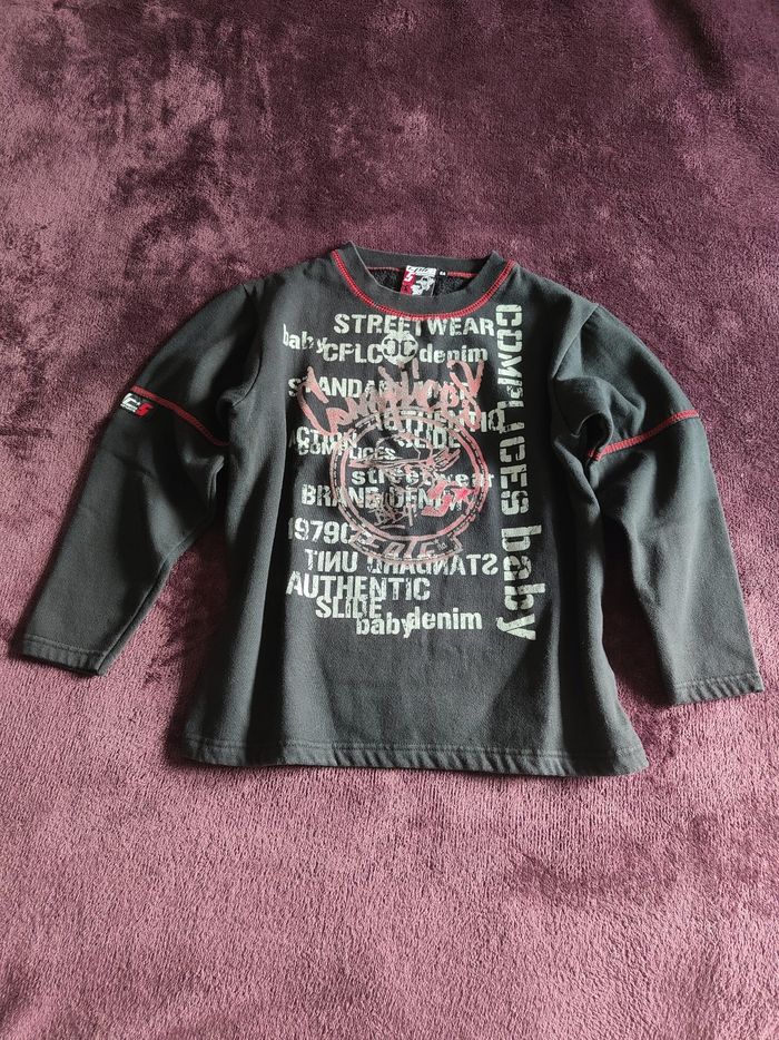 Sweat noir écritures Complices garçon 8 ans