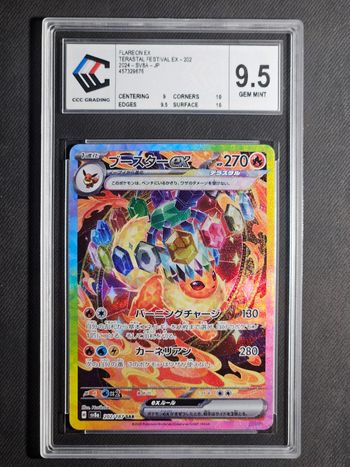 Carte Pokemon pyroli SAR Terastal Festival sv8a 202 /187 CCC9.5