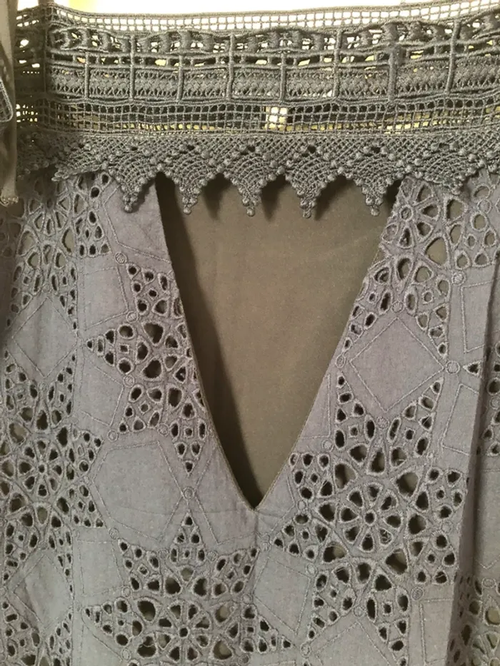 Robe en dentelle anglaise bleue marine Les Petites taille S - photo numéro 8