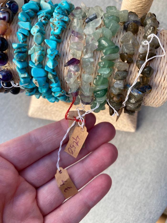 Bracelet en pierres fluorines multicolore x1 - photo numéro 3