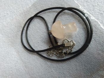 Pendentif champignon en quartz rose 💗.