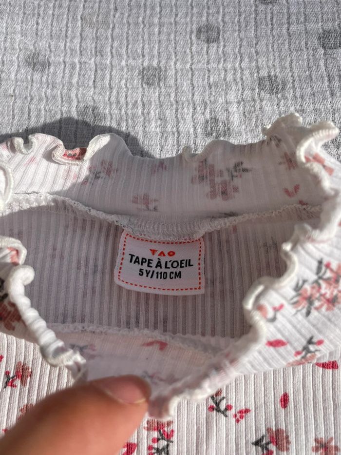 Tee shirt floral ML tape a l’œil 5 ans - photo numéro 2