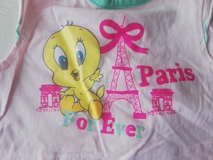 Robe débardeur rose Looney Tunes 23 mois - photo numéro 3
