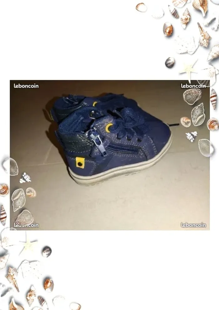 Chaussures montantes bottines bleues creeks taille 21 - photo numéro 4