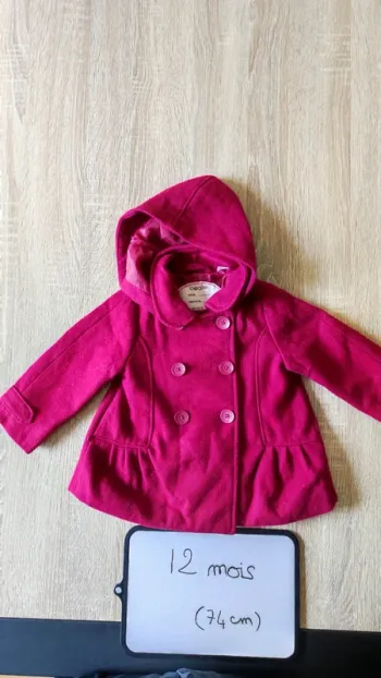 manteau taille 12 mois