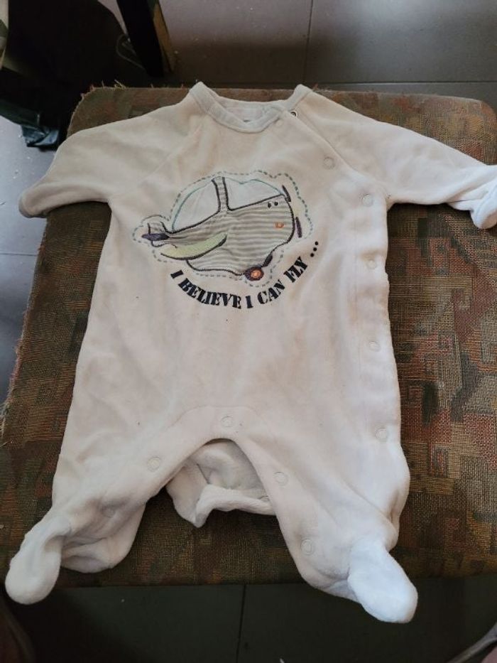 Pyjama velours kitchoun 1 mois