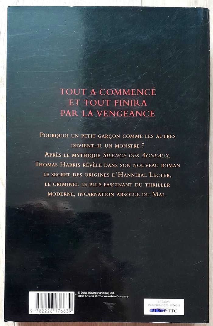 Thomas Harris - hannibal lecteur les origines du mal - photo numéro 4