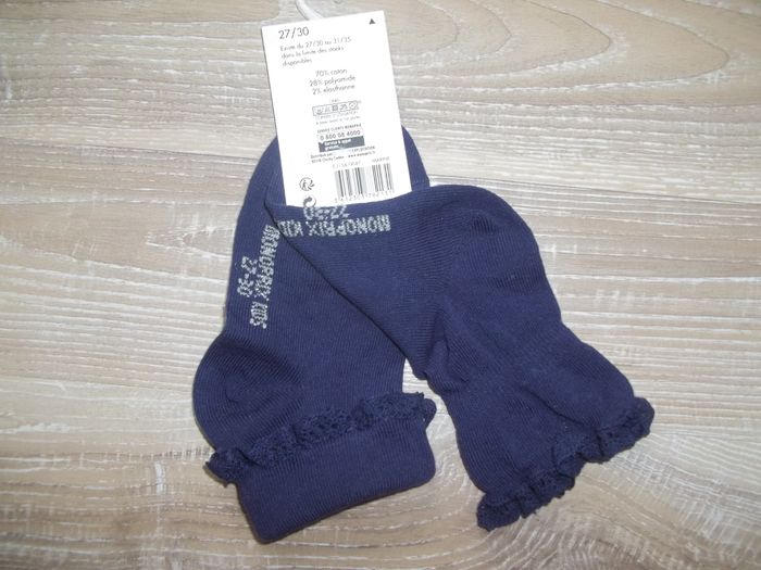 Soquettes à revers indigo Monoprix 27/30 - photo numéro 2